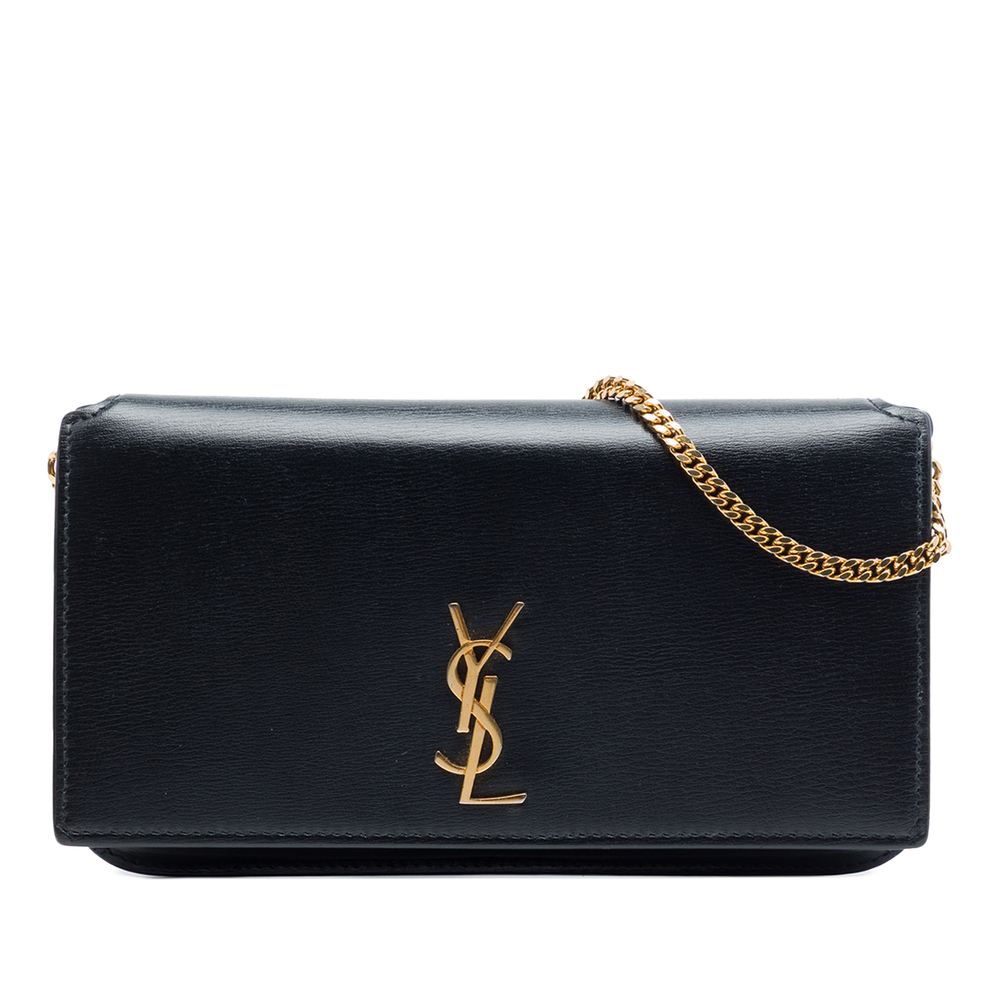 Pre-Loved Saint Laurent Smooth Calfskin Monogram Cassandre Phone Holder
